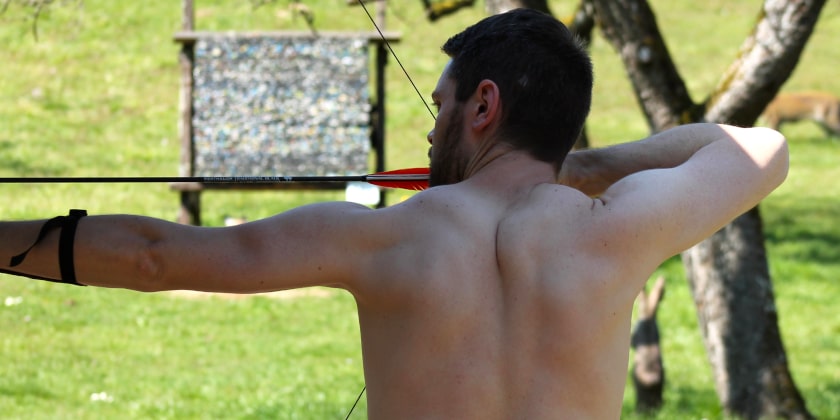 Rückenspannung Haltung Bogenschießen